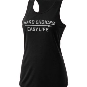 Women’s Fys Hard choices. Easy life Tank Top – Black