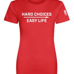 Women’s Fys Hard choices. Easy life – Red