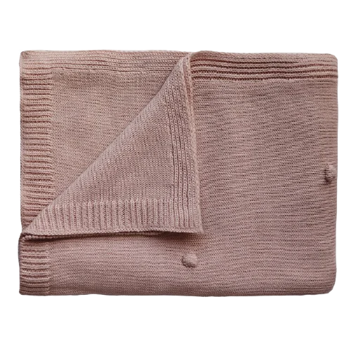 Mushie Babyfilt Ekologisk Bomull Mjuk Light Blush 80x100 cm