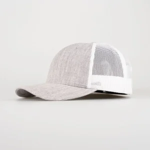 P&P Recycled Blank Low Trucker Cap Grey / White
