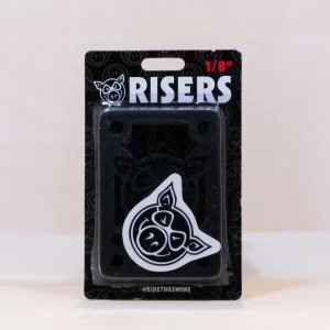 Pig Skateboard Risers 1/8 Black
