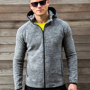 Hood med dragkedja, grå/svart, S-3XL, 385 kr