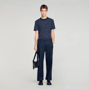 Jeans i rå denim med barrel-passform