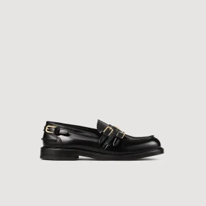 Läderloafers med spännen