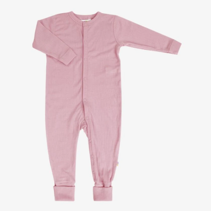 Joha pyjamas i ull - 2i1 fötter - Old rose - Bild 2