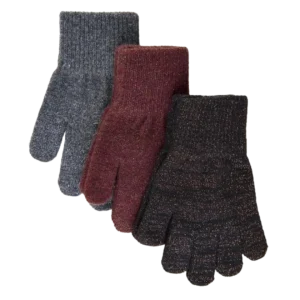 Mikk-line magiska stickade vantar - 3-pack - Svart - Glimmer