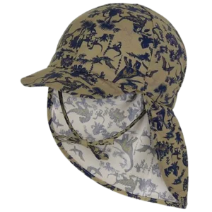 Mikk-line solhatt med skärm och nackskydd - Dino - Olive Gray