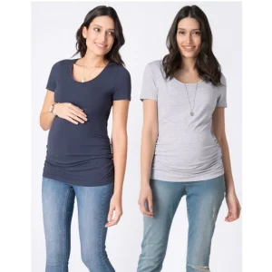 Seraphine 2-pack Vente-T-shirts i bambu - Julianne - Navy/Grå