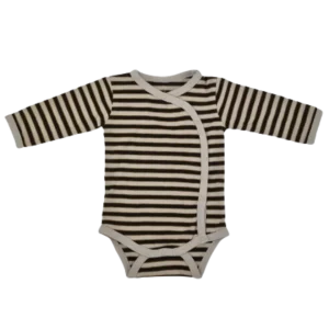 Small Rags body med sidoknäppning - Randig - Grå
