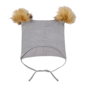 Mössa i ull med Pom Pom - Wuppo - Silver Filigree